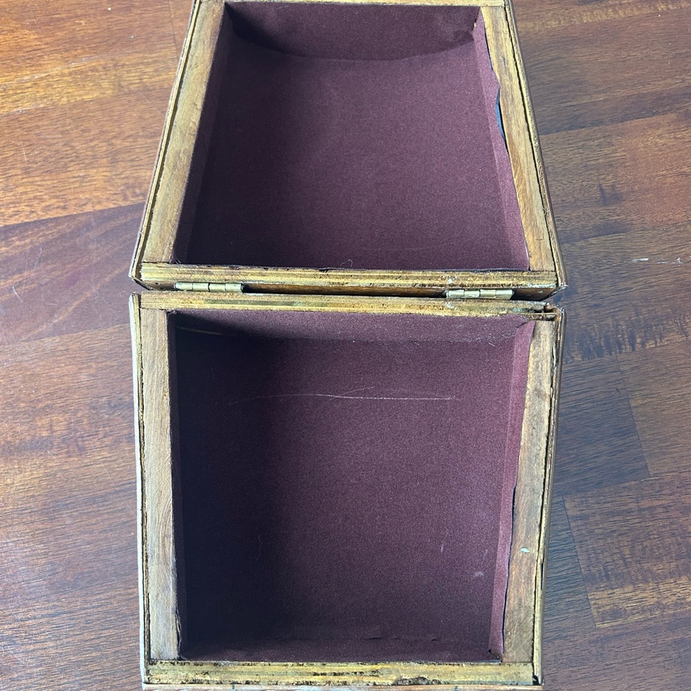Vintage‎ antique bamboo wood mini purse vanity clutch case - Picture 2 of 5